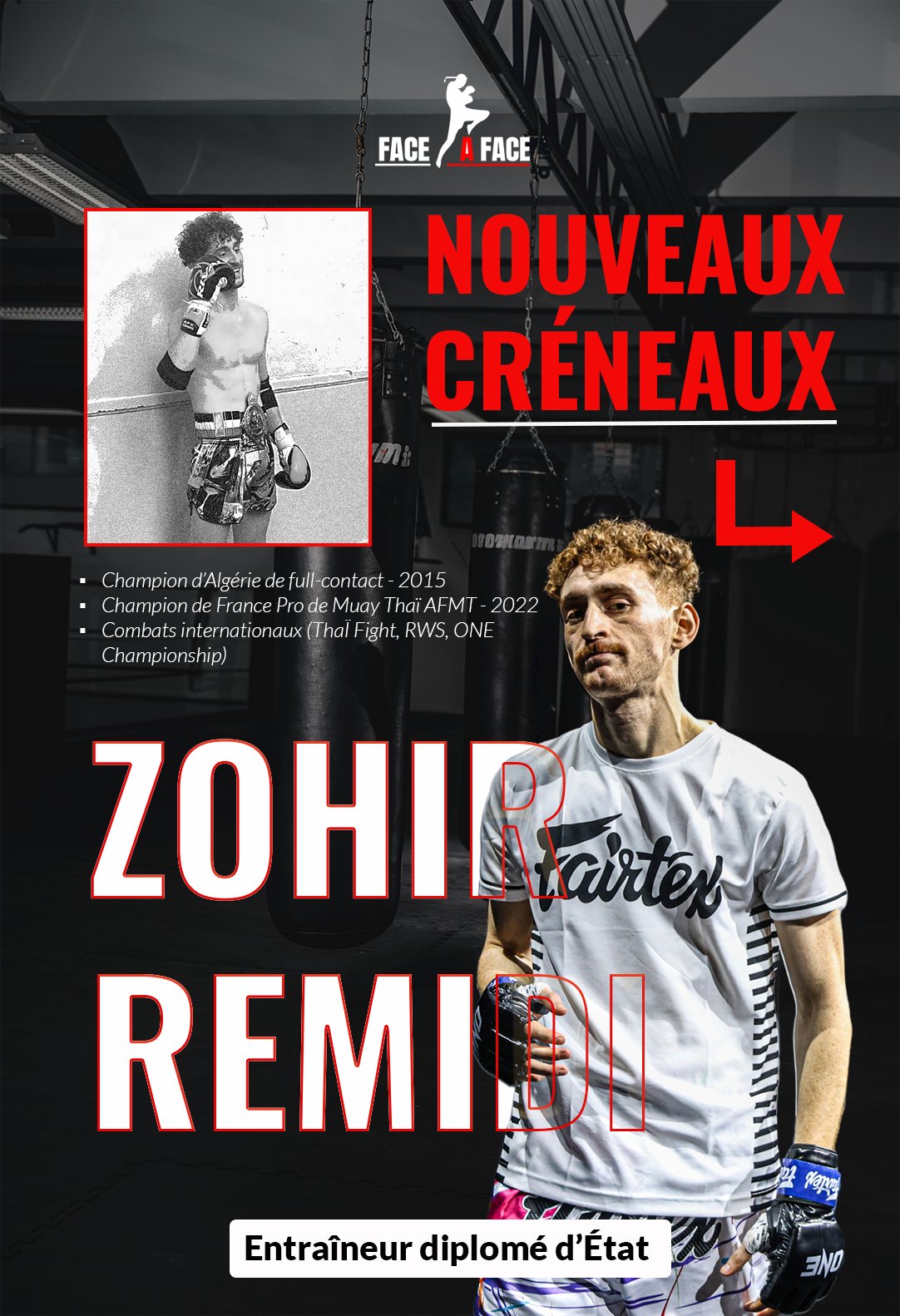 Zohir Remidi — page de couverture, annonce des nouveaux créneaux
